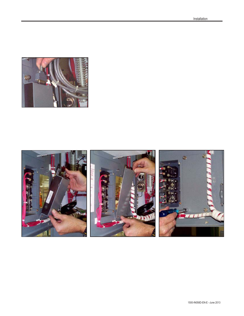 Door cover | Rockwell Automation 1500 Modular Protection System Conversion Kit (Bulletin 1406 to Bulletin 825 Plus) User Manual | Page 15 / 38