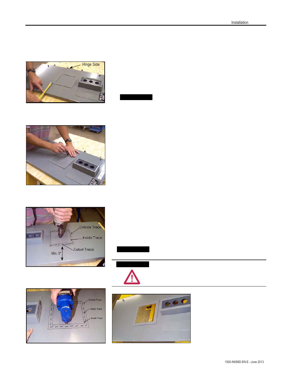 Preparing low voltage door for 825 plus | Rockwell Automation 1500 Modular Protection System Conversion Kit (Bulletin 1406 to Bulletin 825 Plus) User Manual | Page 17 / 38