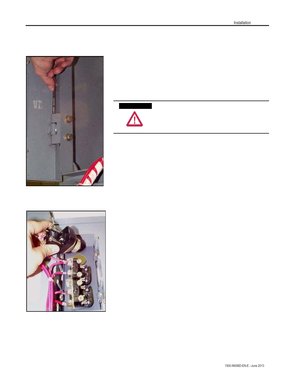 Re-installing the low voltage door | Rockwell Automation 1500 Modular Protection System Conversion Kit (Bulletin 1406 to Bulletin 825 Plus) User Manual | Page 19 / 38