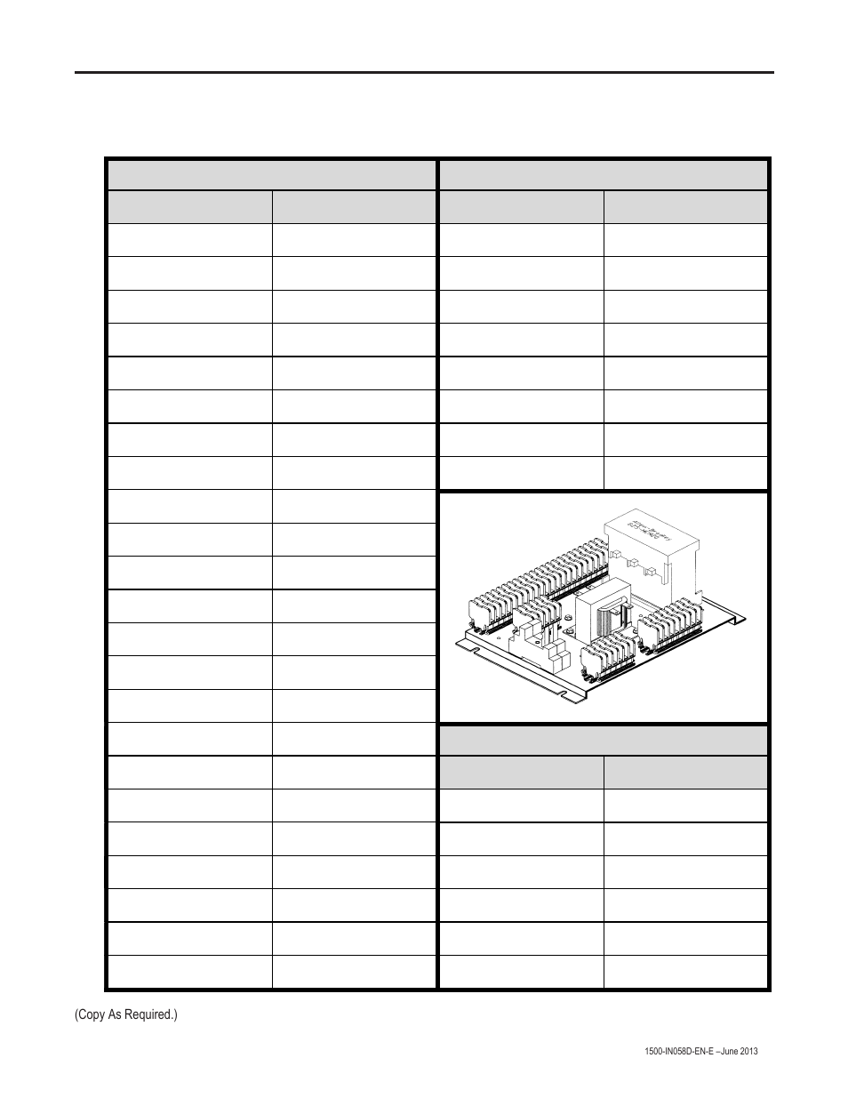 Appendix a – wire number table, Appendix | Rockwell Automation 1500 Modular Protection System Conversion Kit (Bulletin 1406 to Bulletin 825 Plus) User Manual | Page 25 / 38