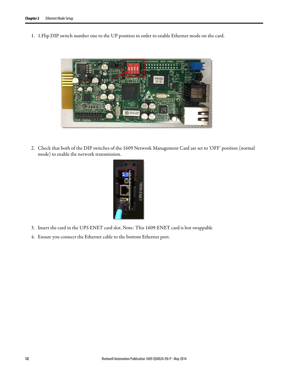 Rockwell Automation 1609-ENET Ethernet Network Card Quick Start User Manual | Page 12 / 31