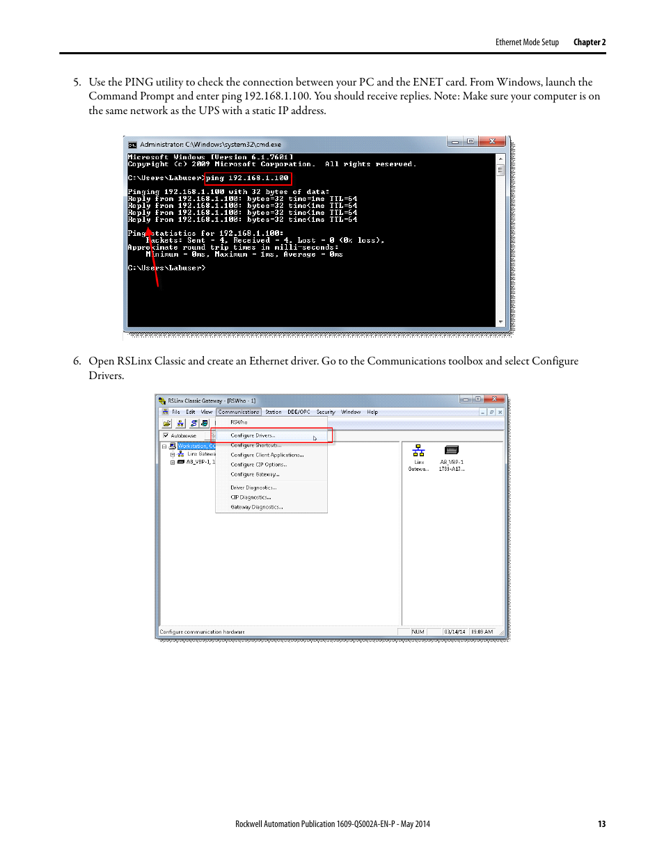 Rockwell Automation 1609-ENET Ethernet Network Card Quick Start User Manual | Page 13 / 31