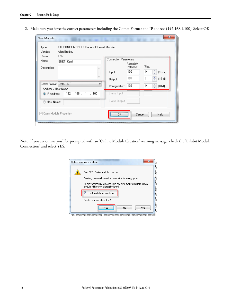 Rockwell Automation 1609-ENET Ethernet Network Card Quick Start User Manual | Page 16 / 31