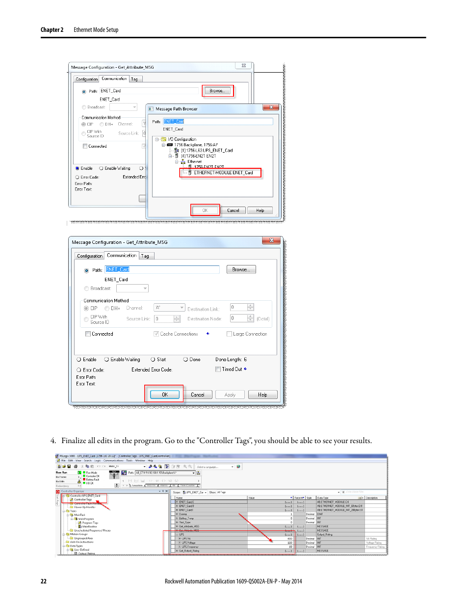 Rockwell Automation 1609-ENET Ethernet Network Card Quick Start User Manual | Page 22 / 31
