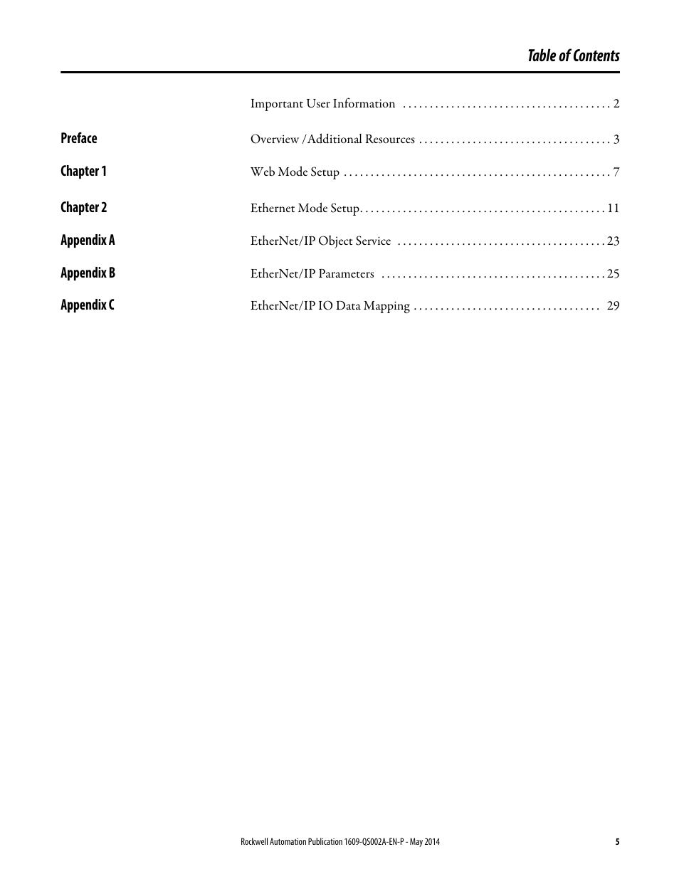 Rockwell Automation 1609-ENET Ethernet Network Card Quick Start User Manual | Page 5 / 31