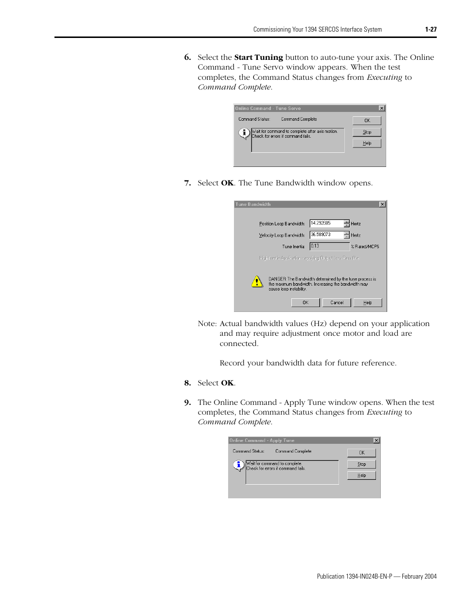 Rockwell Automation 1394 SERCOS Interface Multi-Axis Motion Control System User Manual | Page 35 / 87