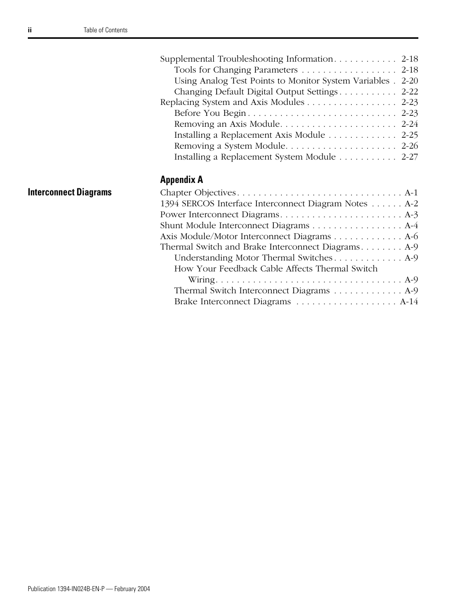 Rockwell Automation 1394 SERCOS Interface Multi-Axis Motion Control System User Manual | Page 4 / 87
