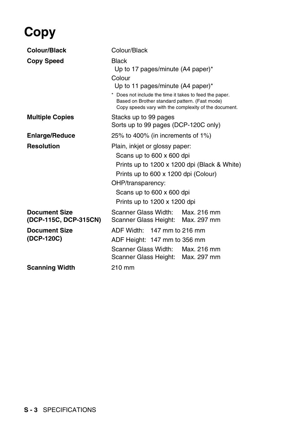 Copy | Brother DCP-115C User Manual | Page 100 / 109