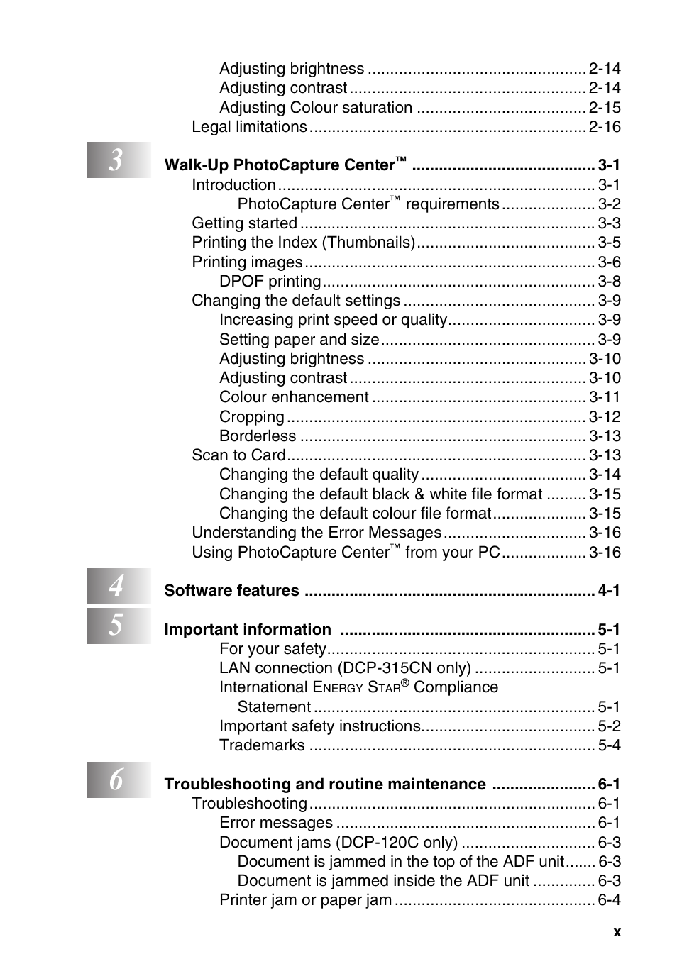 Brother DCP-115C User Manual | Page 11 / 109