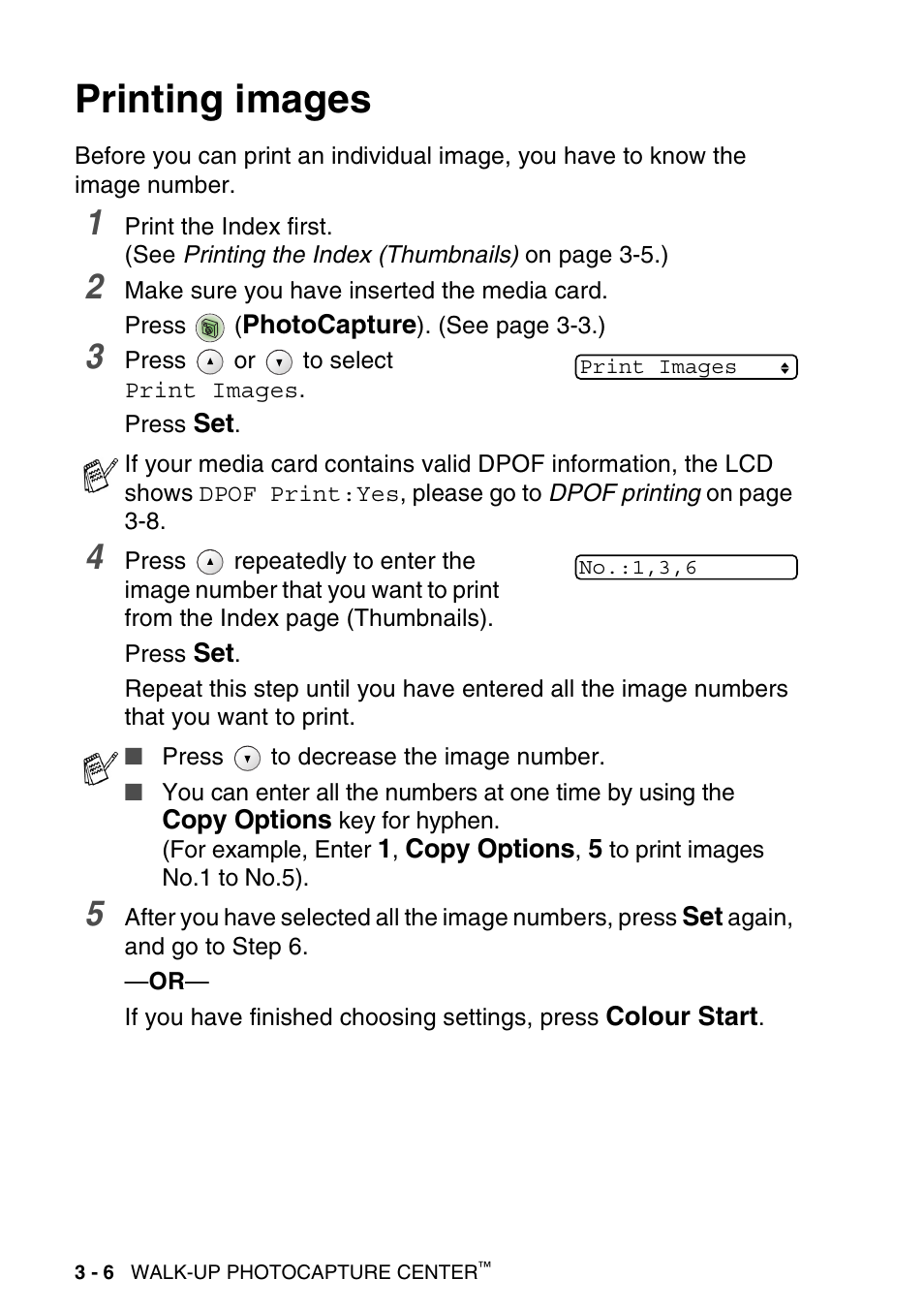 Printing images, Printing images -6, See printing images | Brother DCP-115C User Manual | Page 50 / 109