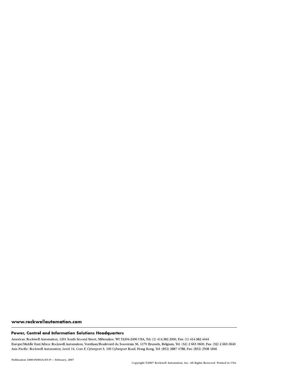 Rockwell Automation Receiving, Handling, and Storing Industrial Control Panels User Manual | Page 9 / 9