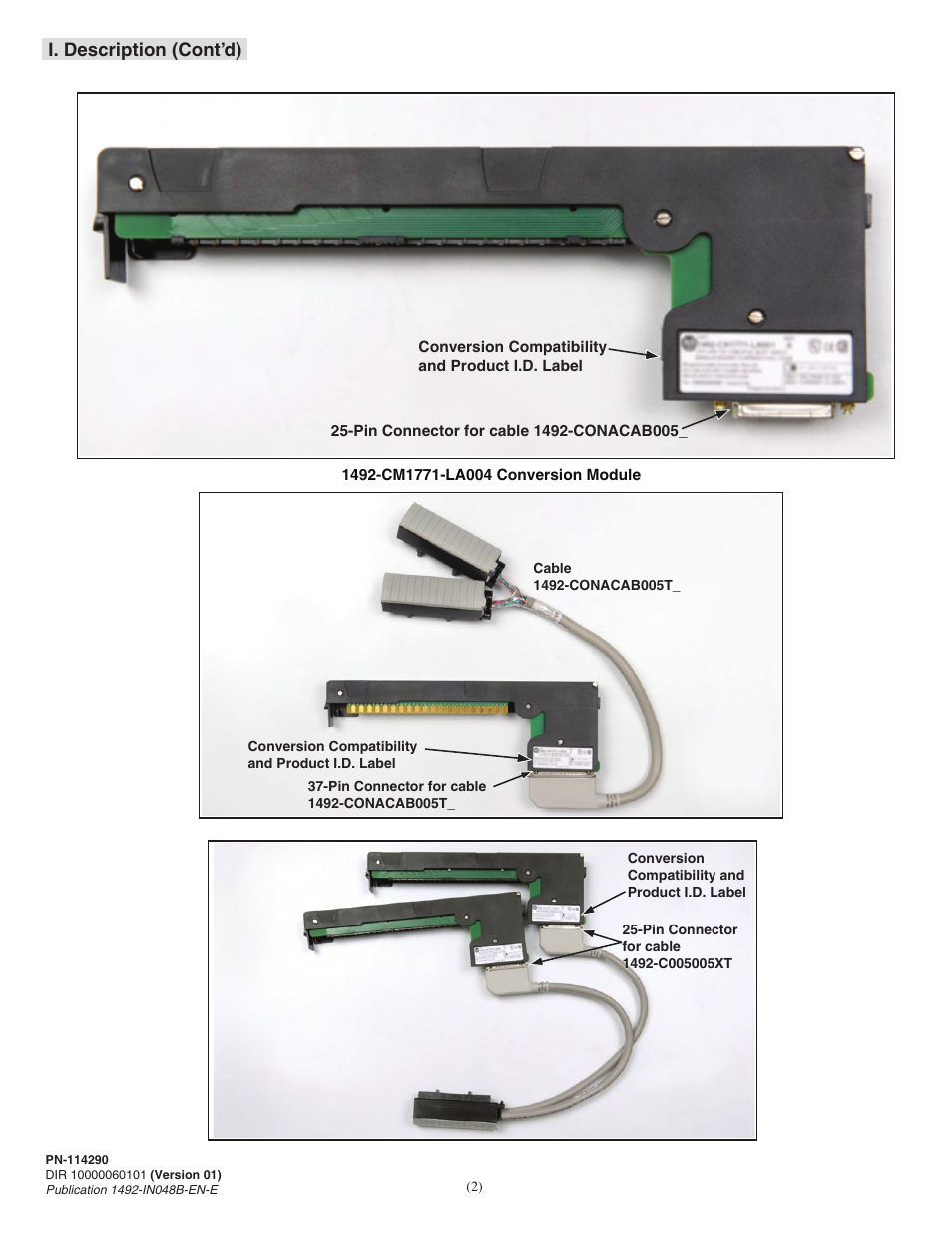Rockwell Automation 1492-CM1771-LA004 Analog & Digital I/O Conversion Module User Manual | Page 2 / 12