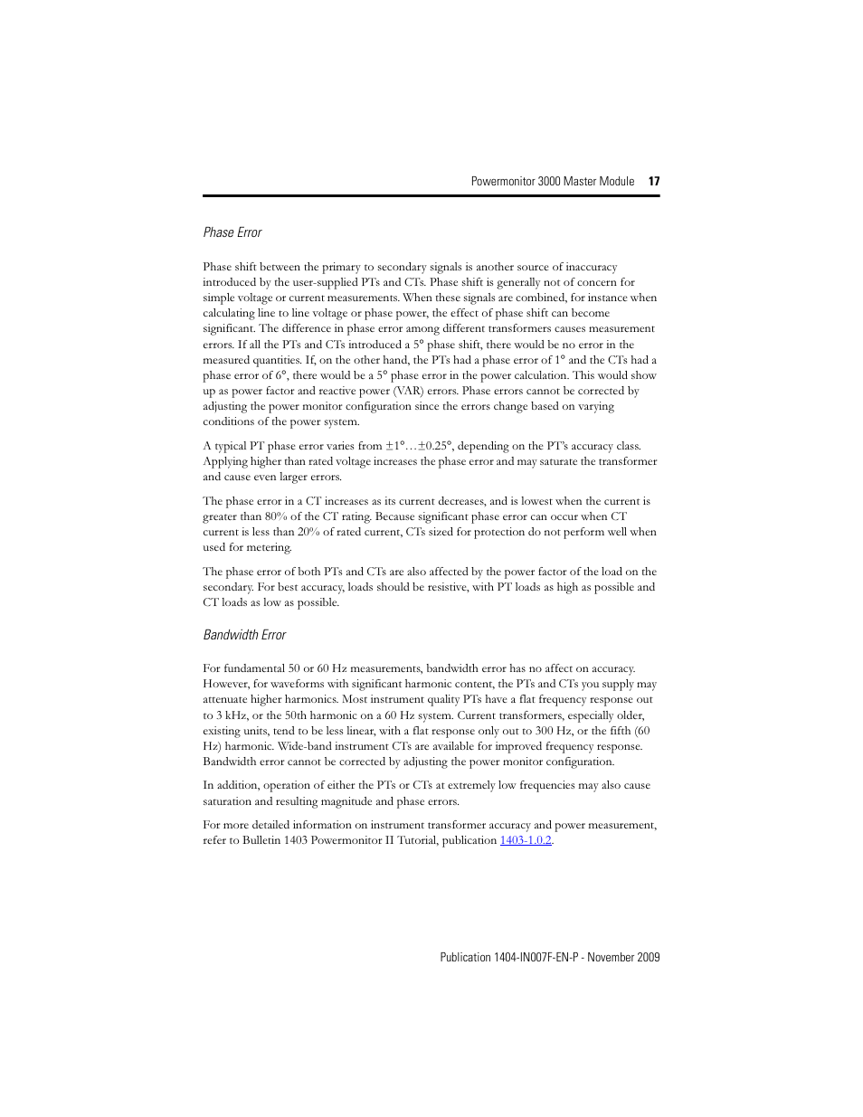 Rockwell Automation 1404-M4_M5_M6_M8 Powermonitor 3000 Master Module Installation Instructions User Manual | Page 17 / 64