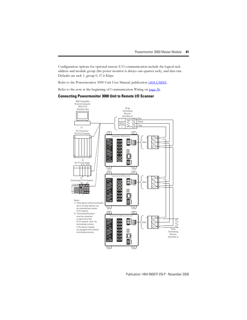 Rockwell Automation 1404-M4_M5_M6_M8 Powermonitor 3000 Master Module Installation Instructions User Manual | Page 41 / 64