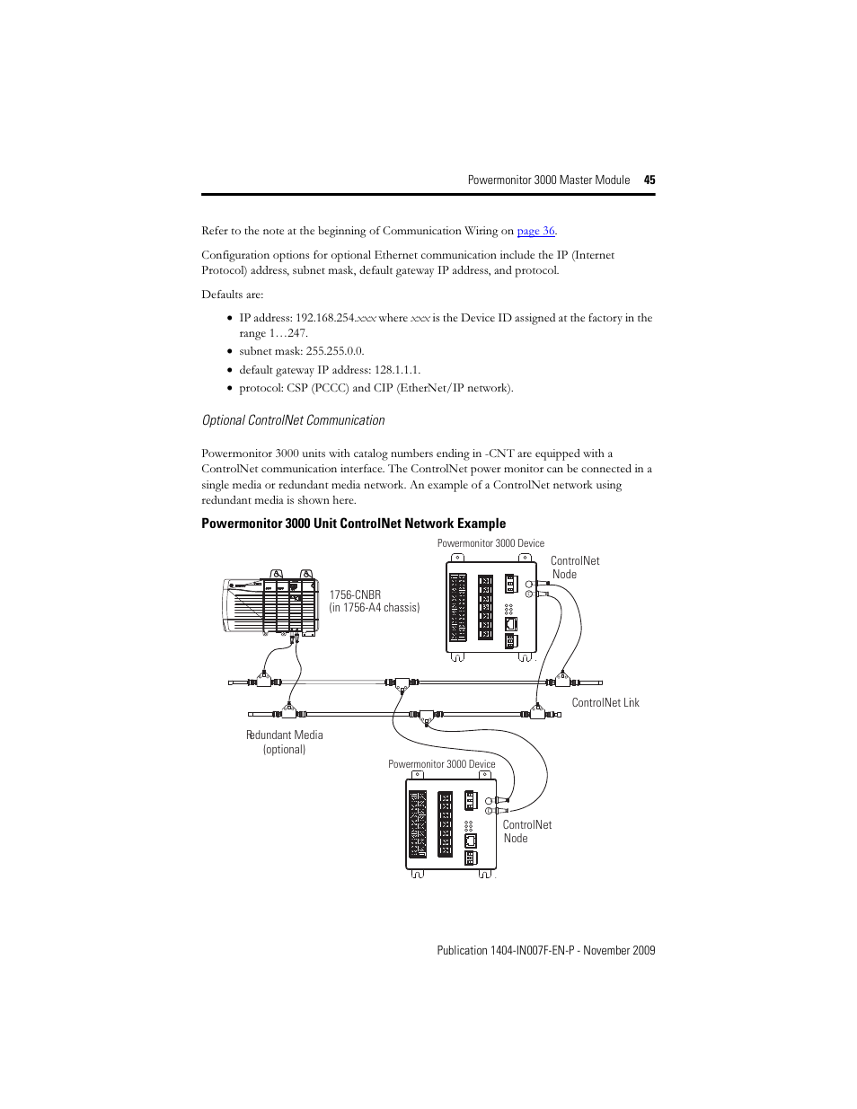 Rockwell Automation 1404-M4_M5_M6_M8 Powermonitor 3000 Master Module Installation Instructions User Manual | Page 45 / 64