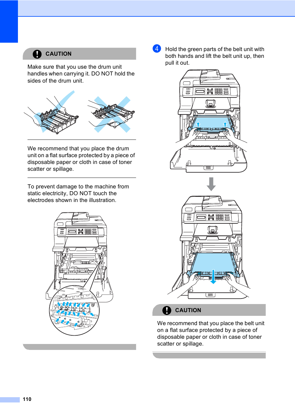 Caution | Brother DCP9040CN User Manual | Page 118 / 158