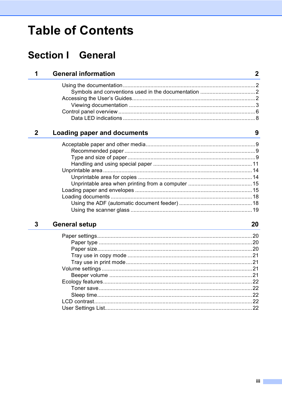 Brother DCP9040CN User Manual | Page 5 / 158