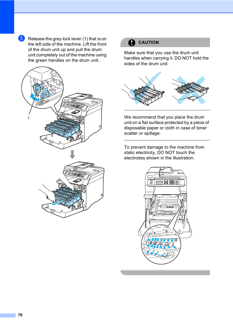 Caution | Brother DCP9040CN User Manual | Page 78 / 158