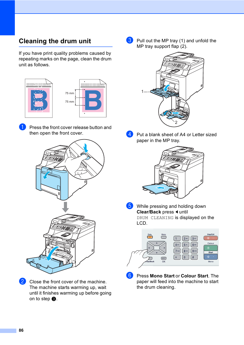 Cleaning the drum unit | Brother DCP9040CN User Manual | Page 94 / 158