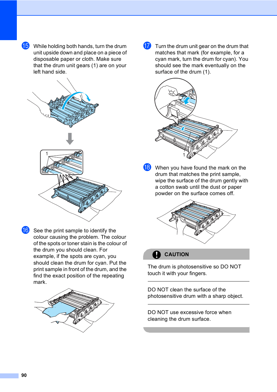 Caution | Brother DCP9040CN User Manual | Page 98 / 158