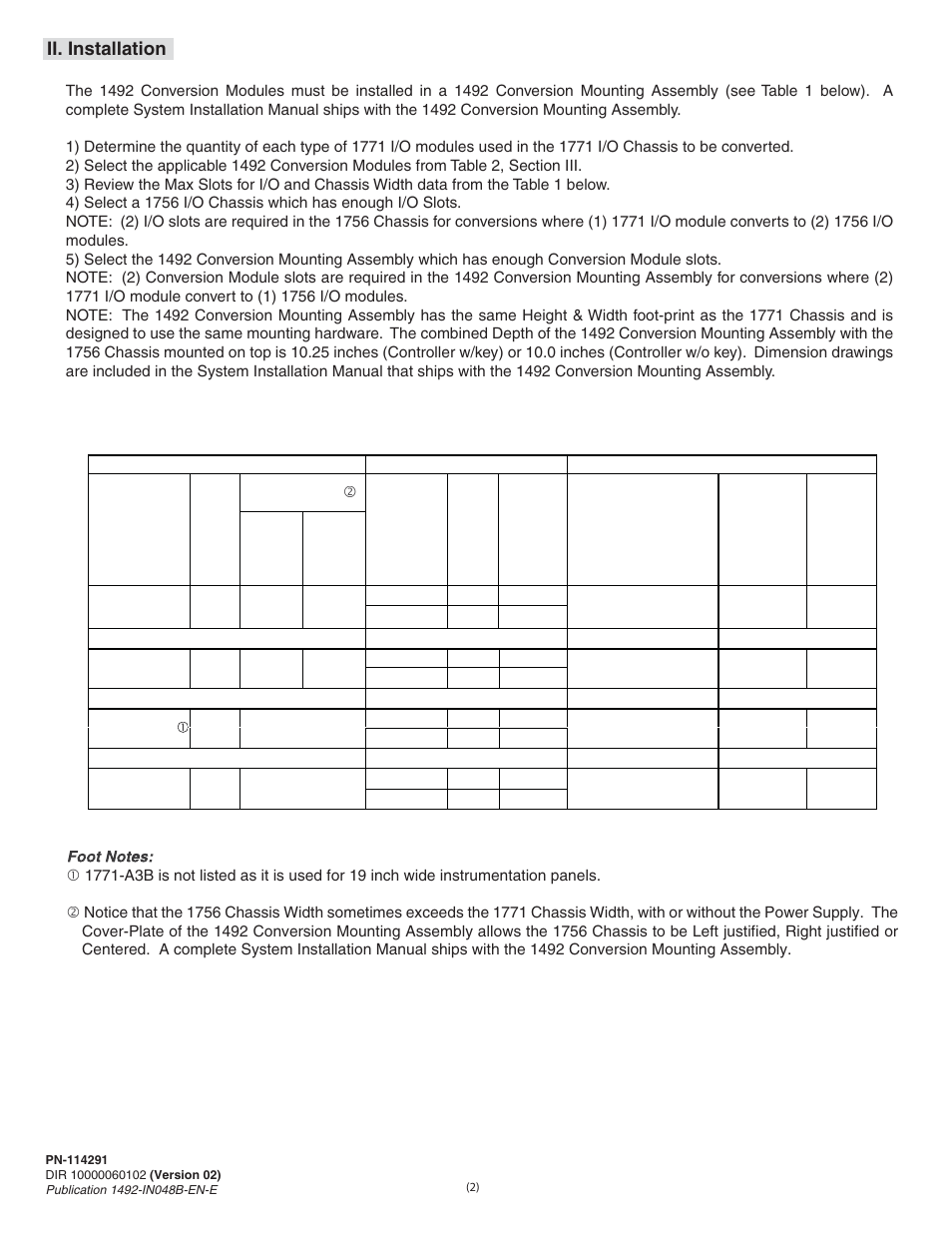 Ii. installation | Rockwell Automation 1492-CM1771-LA005 Analog I/O Conversion Module User Manual | Page 2 / 8