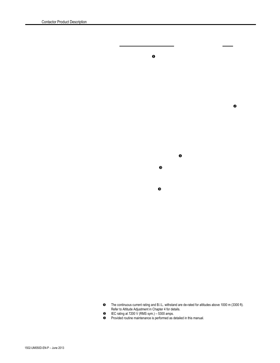 Contactor specifications | Rockwell Automation 1502 400 Amp Medium Voltage Contactor (Series D) User Manual | Page 10 / 54