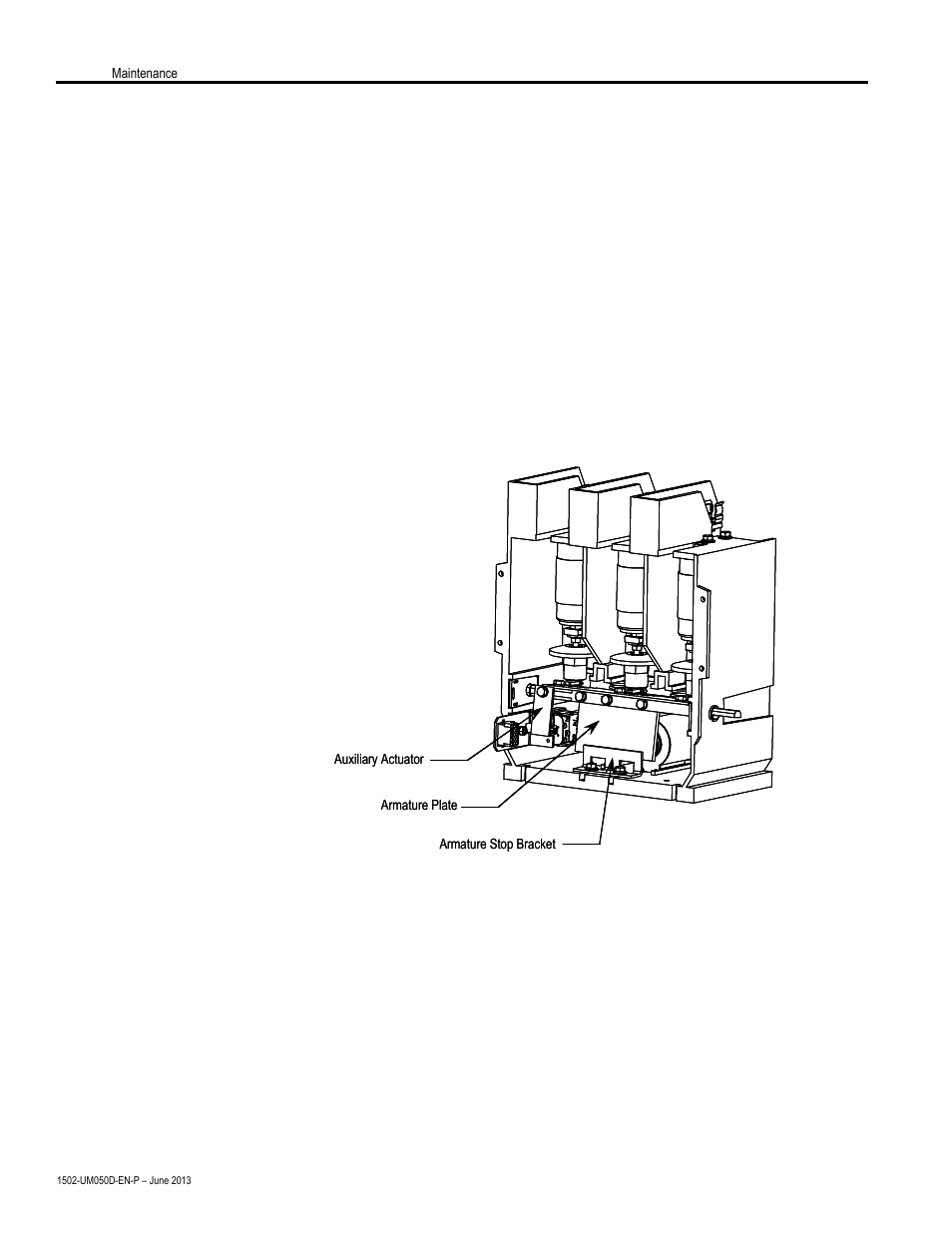 Auxiliary contact set-up procedure | Rockwell Automation 1502 400 Amp Medium Voltage Contactor (Series D) User Manual | Page 38 / 54