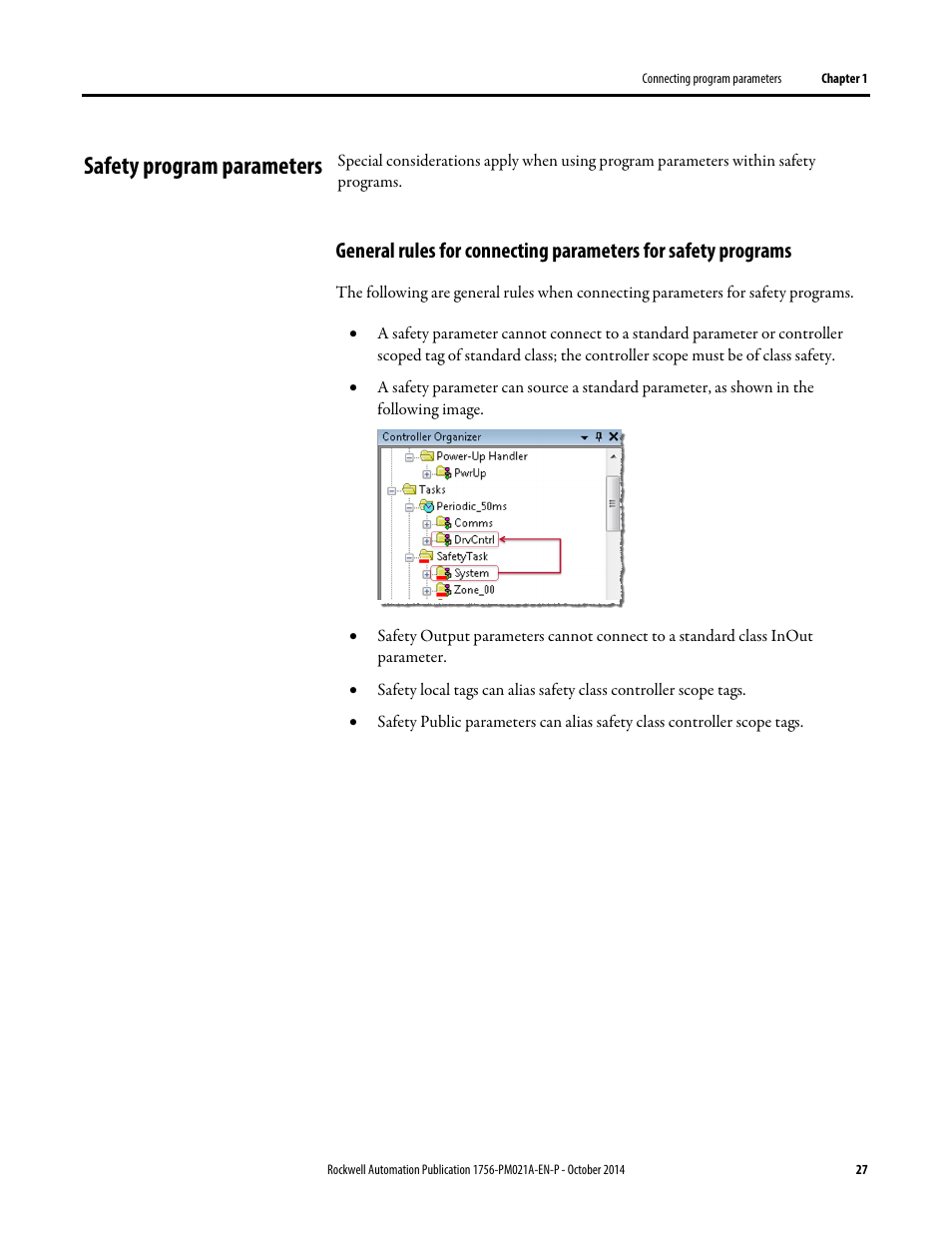 Safety program parameters | Rockwell Automation Logix5000 Program Parameters Programming Manual User Manual | Page 27 / 36