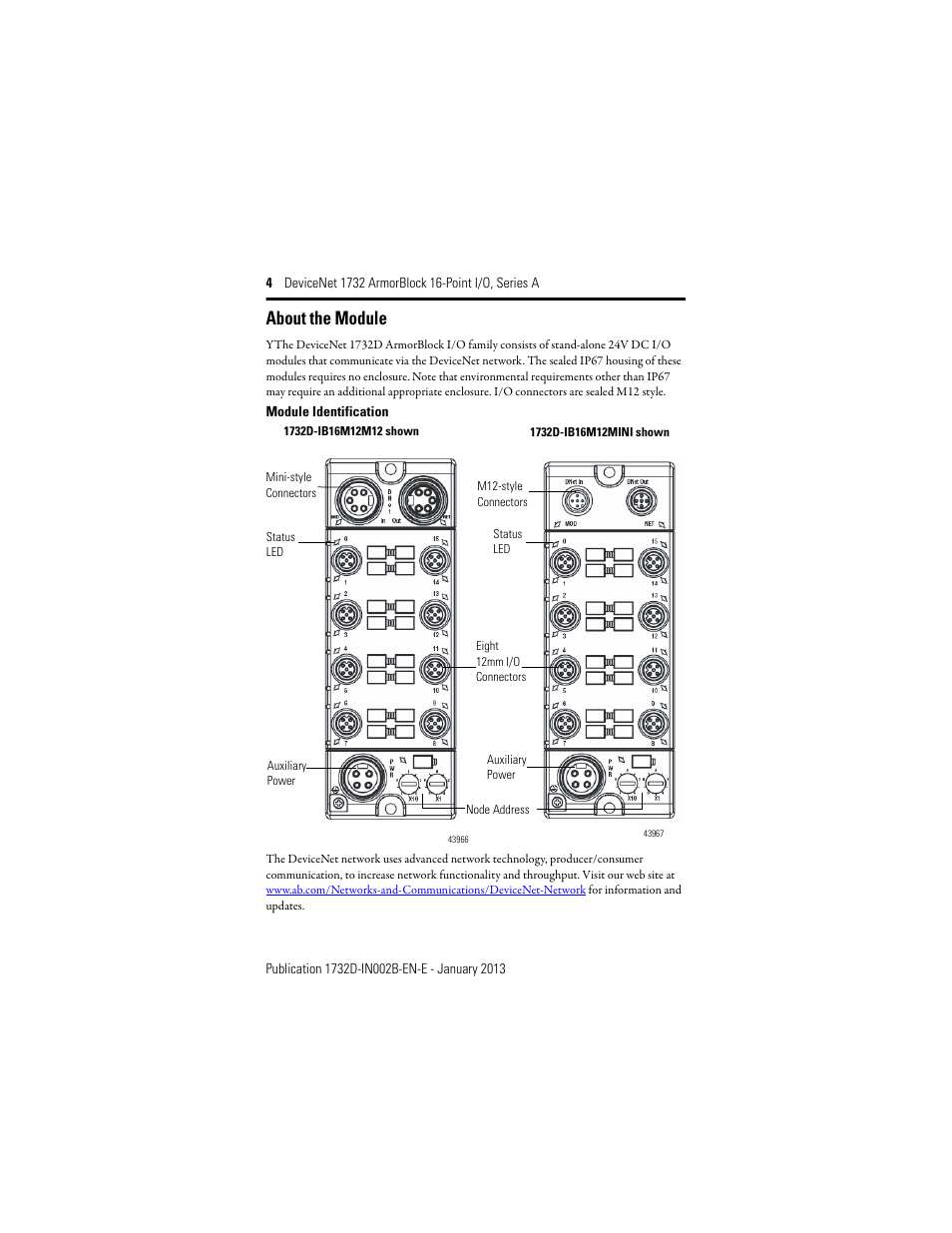 About the module | Rockwell Automation 1732D-XXXX PointBlock 16 dc Input Module Installation Instructions User Manual | Page 4 / 24