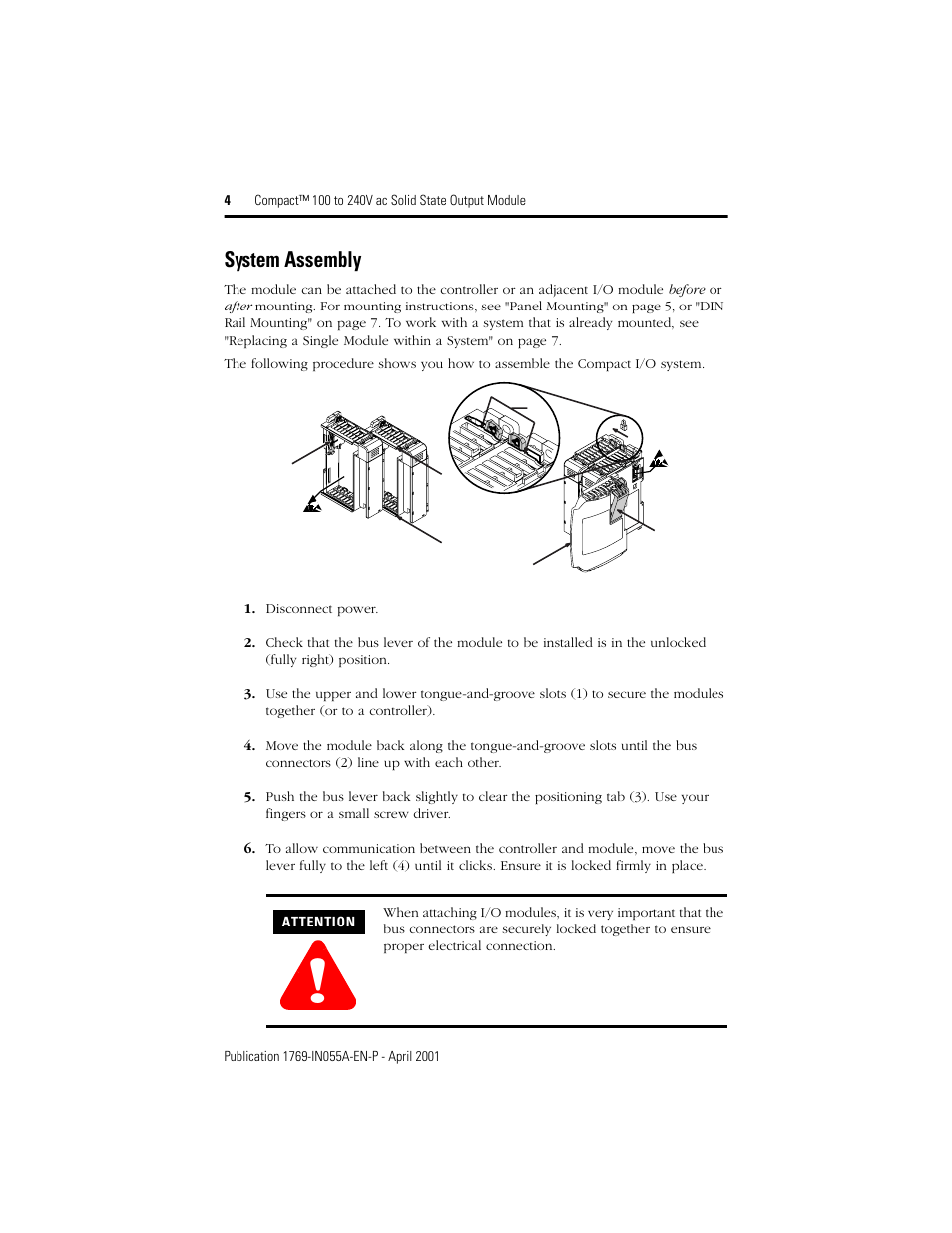 System assembly | Rockwell Automation 1769-OA8 Compact 100 to 240V ac Solid State Output Module User Manual | Page 4 / 20