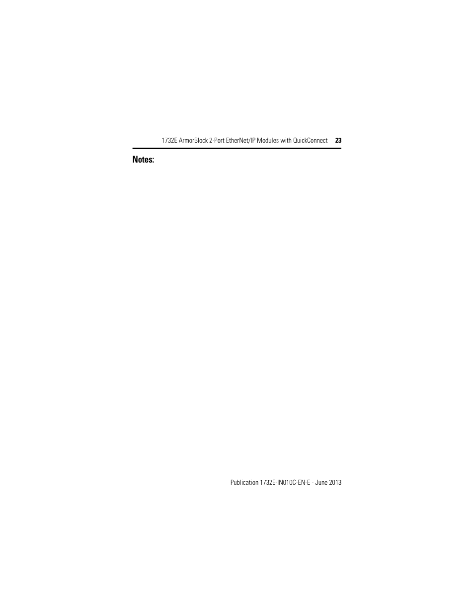 Rockwell Automation 1732E-XXXX ArmorBlock 2-Port EtherNet/IP Modules with QuickConnect User Manual | Page 23 / 24