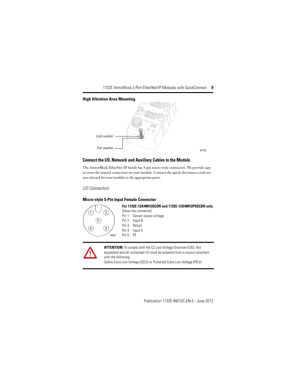 Rockwell Automation 1732E-XXXX ArmorBlock 2-Port EtherNet/IP Modules with QuickConnect User Manual | Page 9 / 24