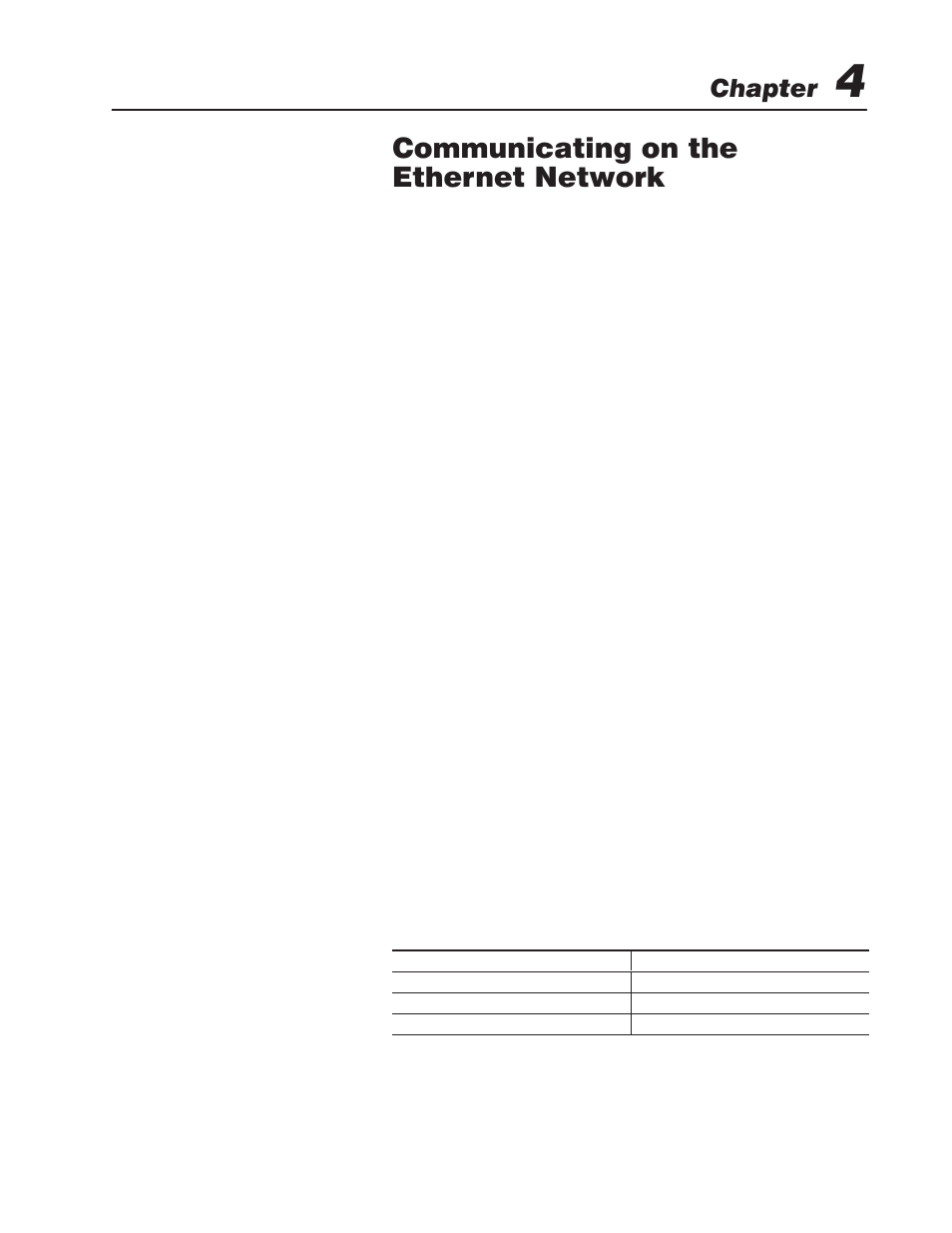 4 - communicating on the ethernet network, Ethernet connections, Communicating on the ethernet network | Chapter | Rockwell Automation 1747-L55x,D174710.4 SLC 500 Ethernet User Manual | Page 31 / 70