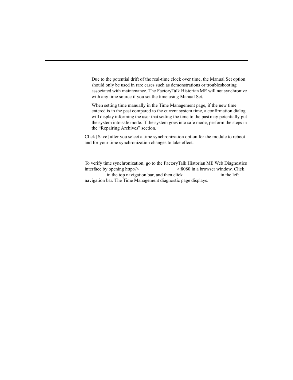 Verifying time synchronization | Rockwell Automation 1756-HIST2G Historian ME 2.1  User Manual | Page 138 / 320