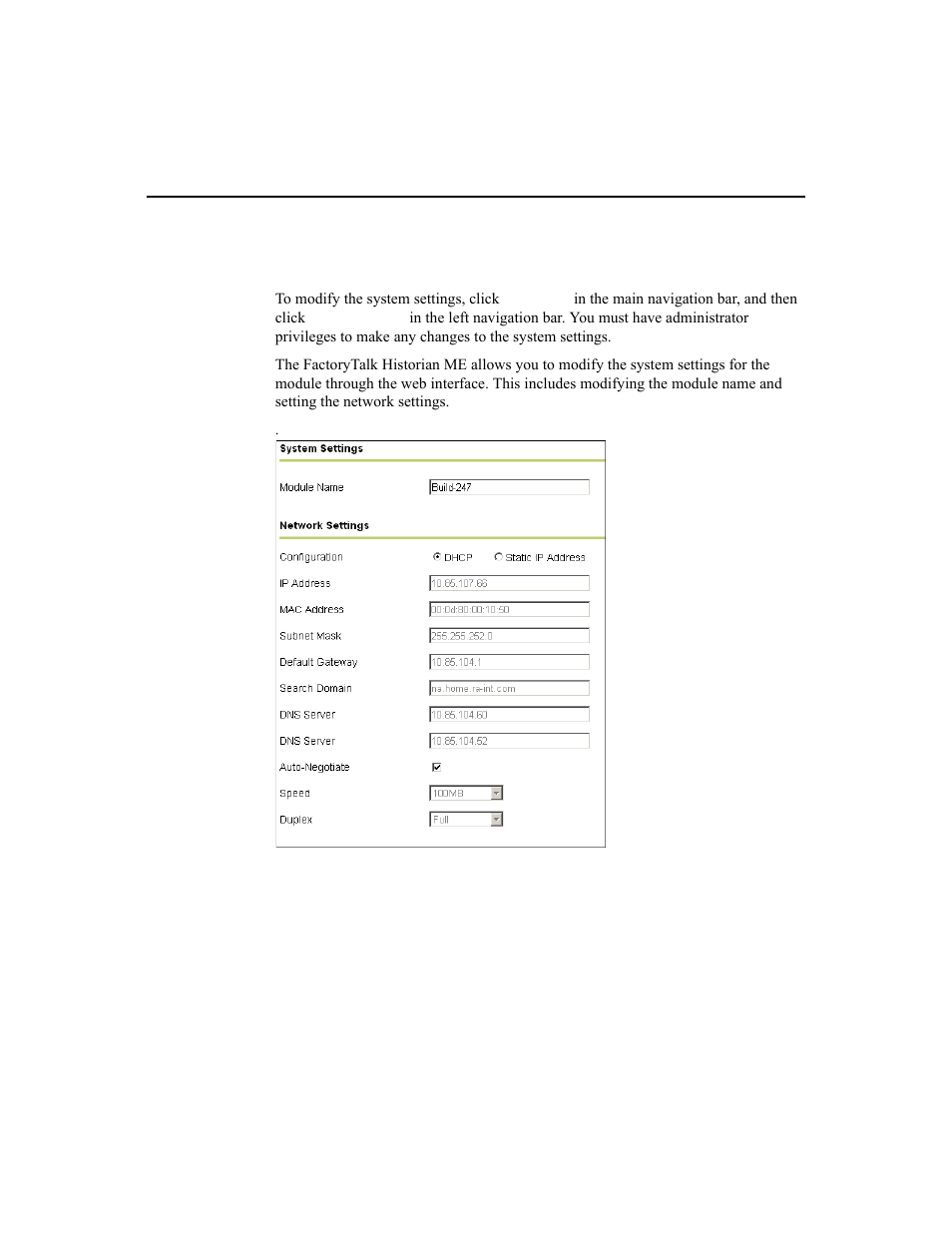 Working with system settings | Rockwell Automation 1756-HIST2G Historian ME 2.1  User Manual | Page 141 / 320