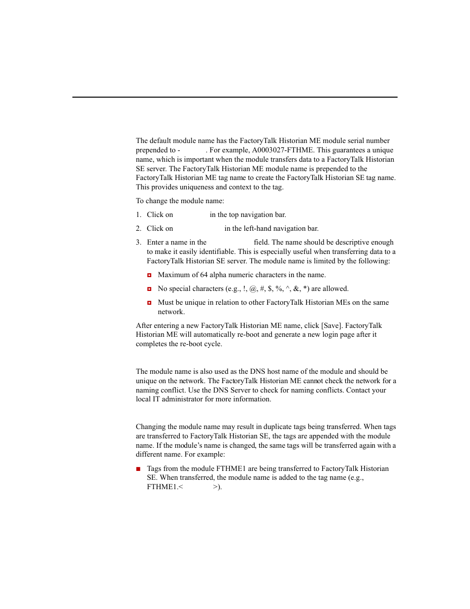 Configuring the module name | Rockwell Automation 1756-HIST2G Historian ME 2.1  User Manual | Page 142 / 320