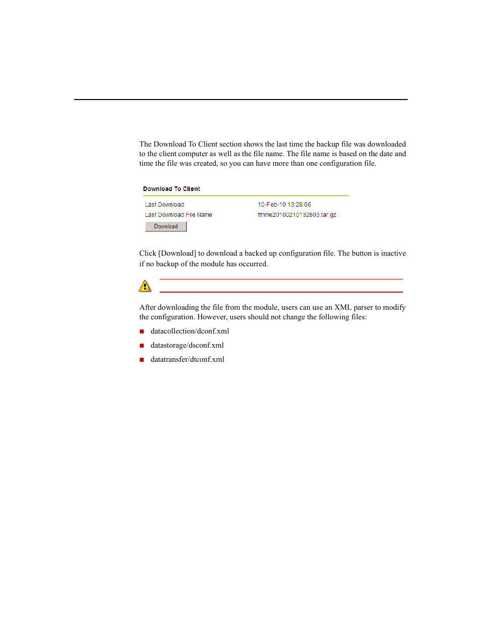 Downloading files to a client computer | Rockwell Automation 1756-HIST2G Historian ME 2.1  User Manual | Page 148 / 320