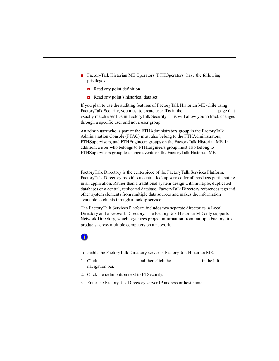 Using factorytalk directory server | Rockwell Automation 1756-HIST2G Historian ME 2.1  User Manual | Page 170 / 320