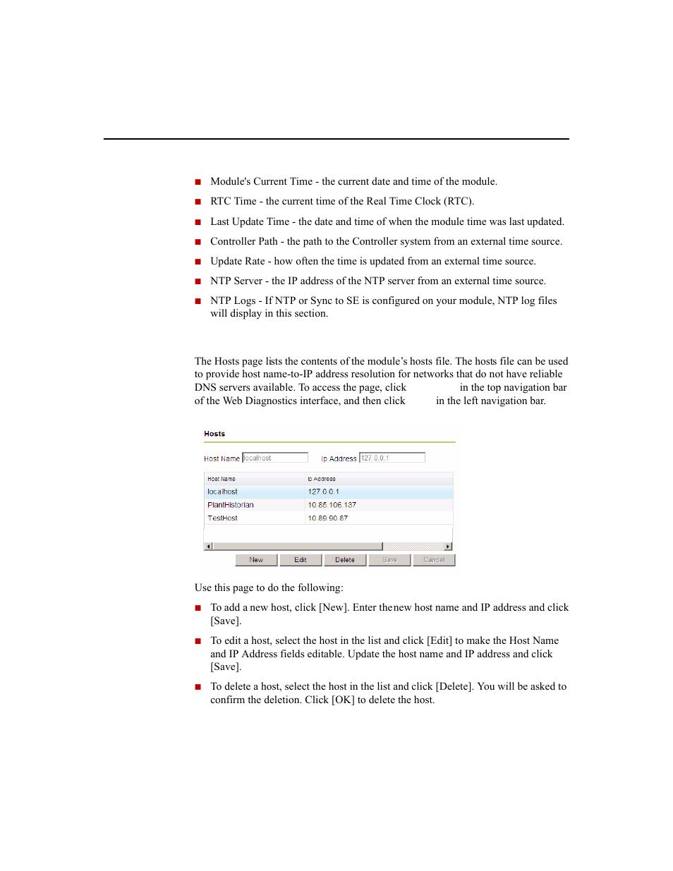 Hosts | Rockwell Automation 1756-HIST2G Historian ME 2.1  User Manual | Page 196 / 320