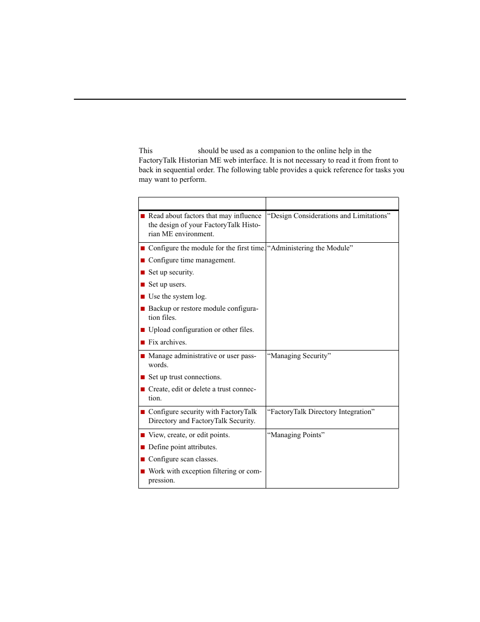 Where to start | Rockwell Automation 1756-HIST2G Historian ME 2.1  User Manual | Page 21 / 320