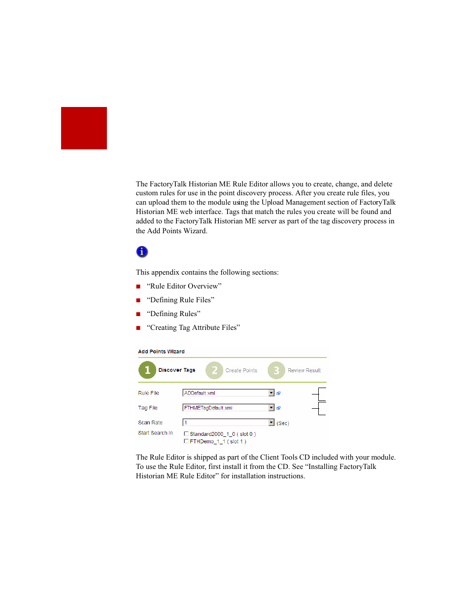 Factorytalk historian me rule editor, A • factorytalk historian me rule editor | Rockwell Automation 1756-HIST2G Historian ME 2.1  User Manual | Page 211 / 320