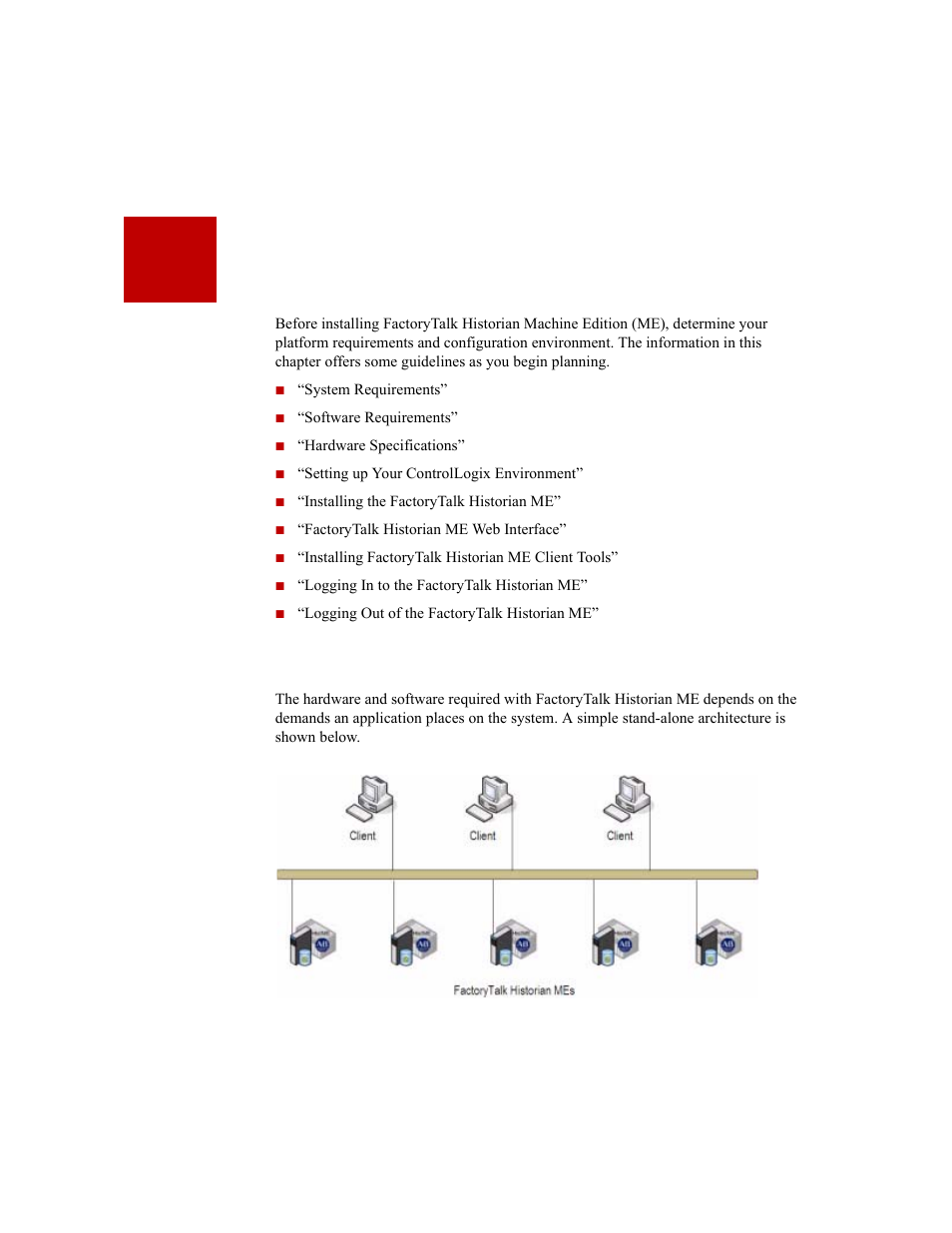 Getting started, System requirements, 2 • getting started | Rockwell Automation 1756-HIST2G Historian ME 2.1  User Manual | Page 27 / 320