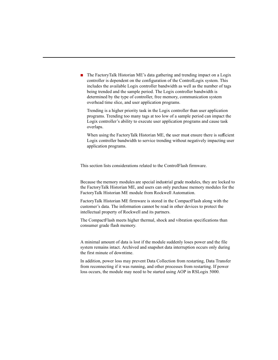 Compactflash firmware | Rockwell Automation 1756-HIST2G Historian ME 2.1  User Manual | Page 279 / 320