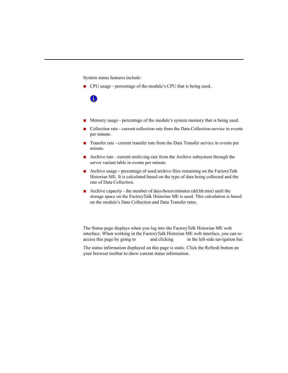 Status | Rockwell Automation 1756-HIST2G Historian ME 2.1  User Manual | Page 44 / 320