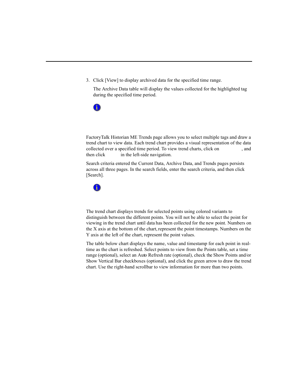 Viewing trends, Displaying the trend chart | Rockwell Automation 1756-HIST2G Historian ME 2.1  User Manual | Page 66 / 320