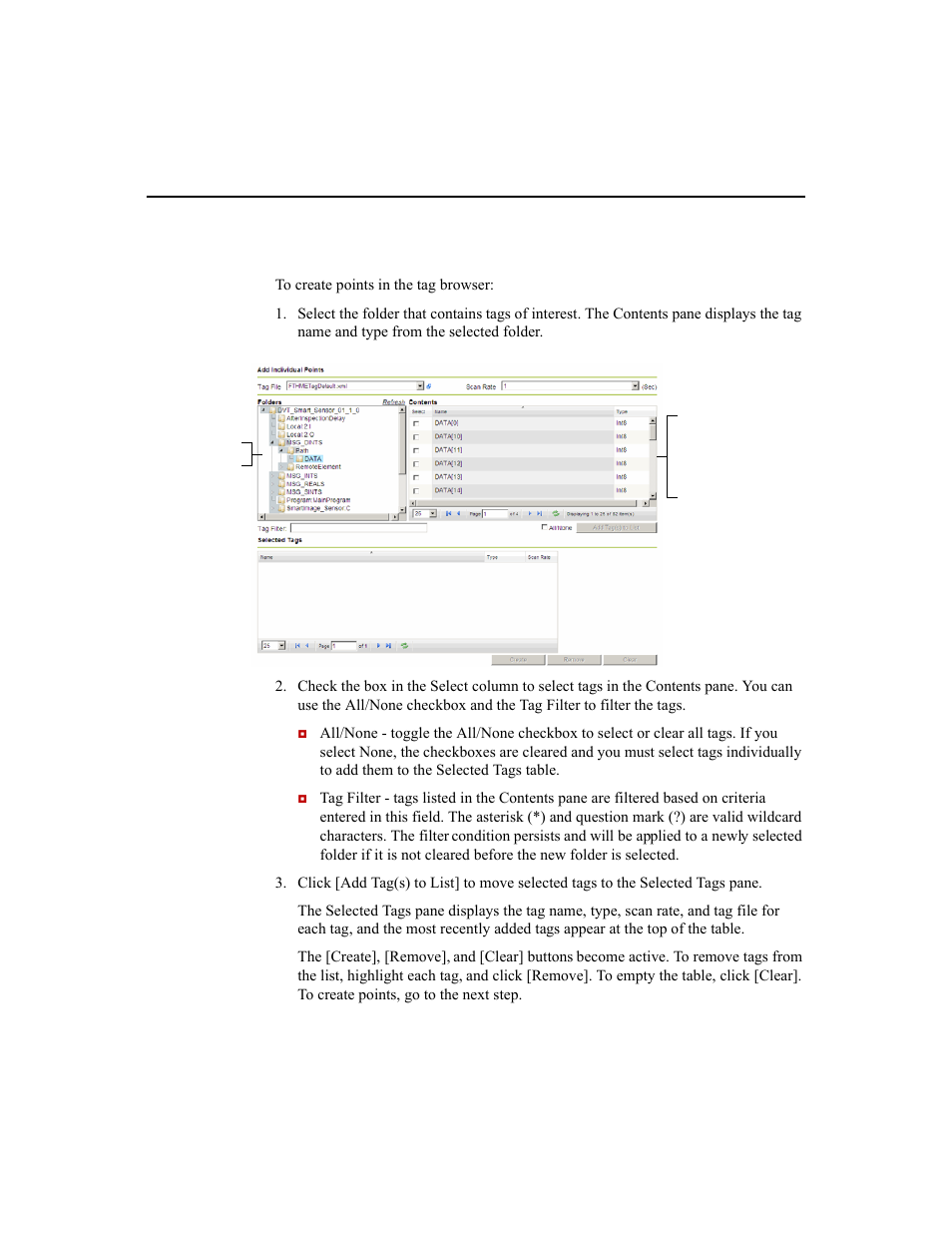 Creating points | Rockwell Automation 1756-HIST2G Historian ME 2.1  User Manual | Page 85 / 320