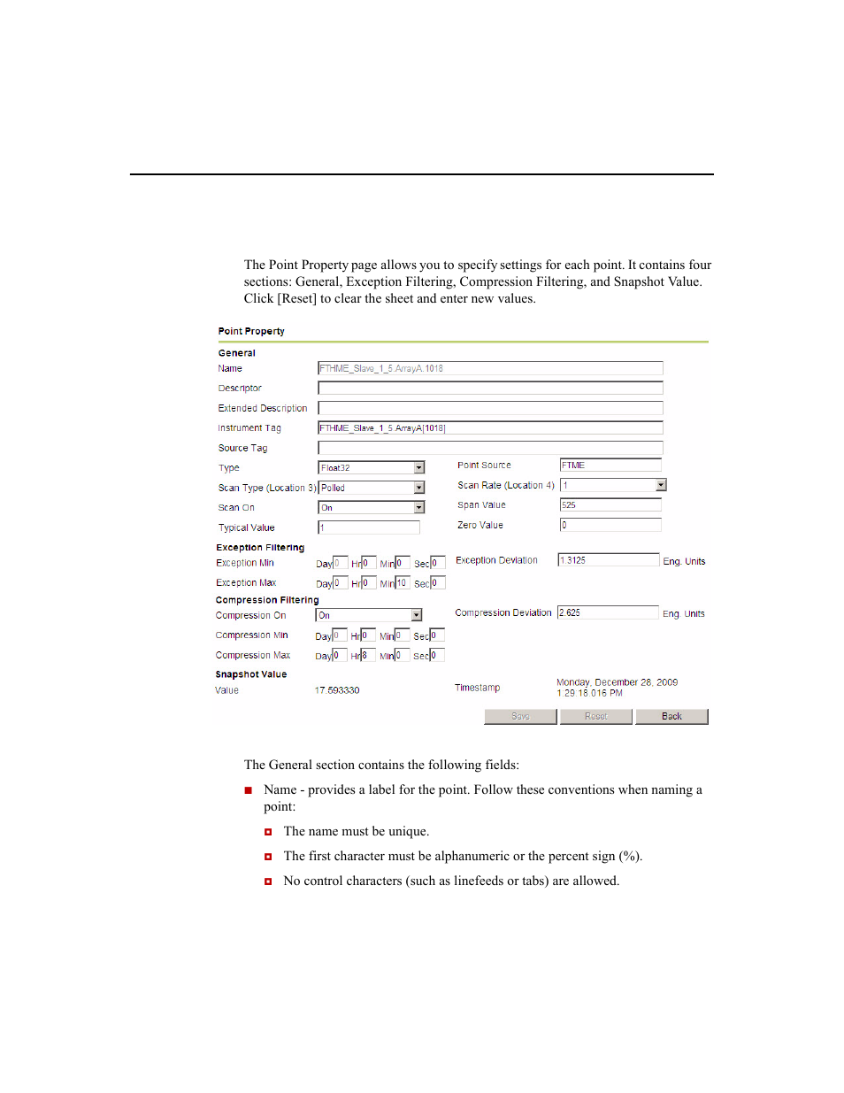 Defining point attributes | Rockwell Automation 1756-HIST2G Historian ME 2.1  User Manual | Page 90 / 320