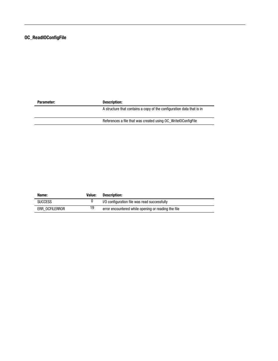 Oc_readioconfigfile -56 | Rockwell Automation 1747-PCINT API Software for 1746 I/O User Manual | Page 110 / 155