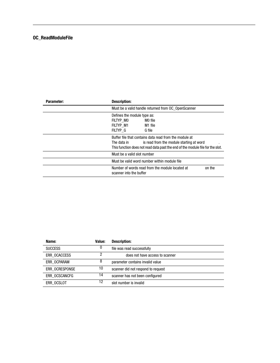 Oc_readmodulefile -57 | Rockwell Automation 1747-PCINT API Software for 1746 I/O User Manual | Page 111 / 155