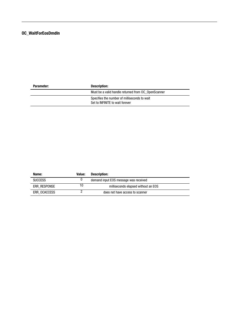 Oc_waitforeosdmdin -80 | Rockwell Automation 1747-PCINT API Software for 1746 I/O User Manual | Page 134 / 155